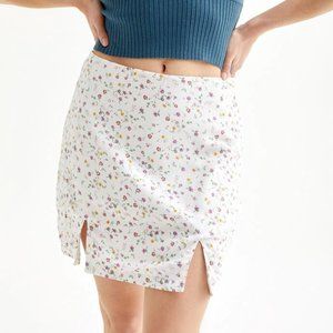NWT PacSun LA Hearts Double Slit Floral Skirt S